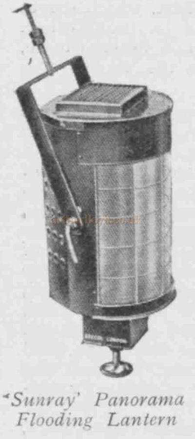 A Sunray Panorama Flooding Lantern - From The Bioscope, 12th of March 1930.